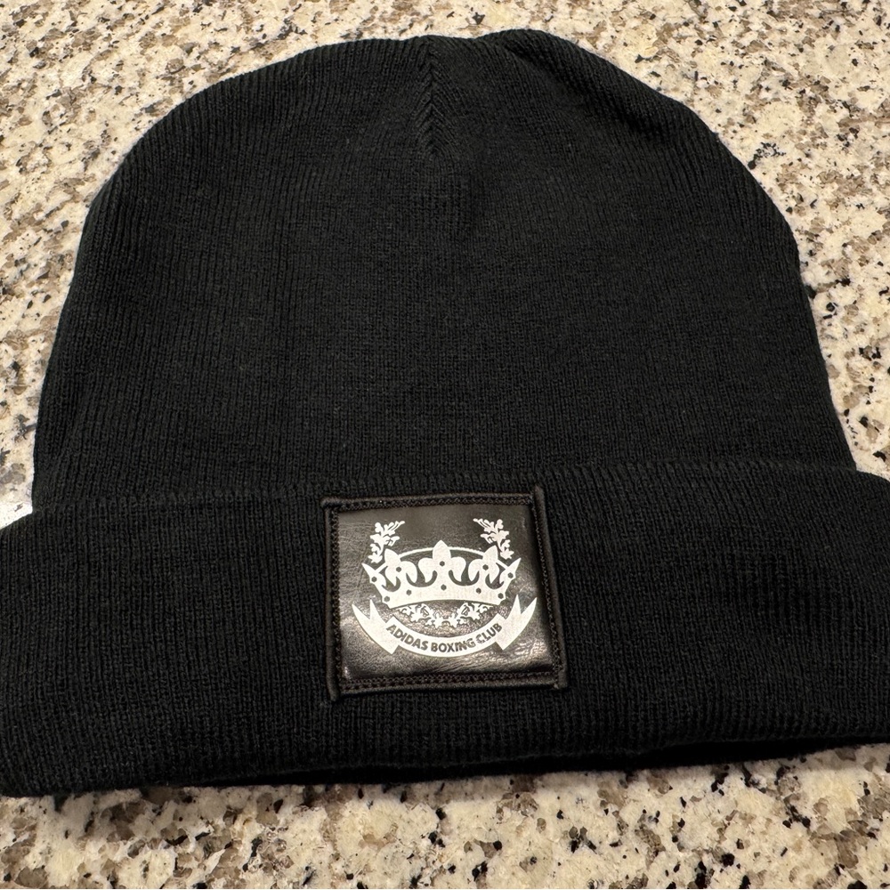 adidas Boxing Club Black Logo Beanie with Folded Cuff Combat Sports MMA